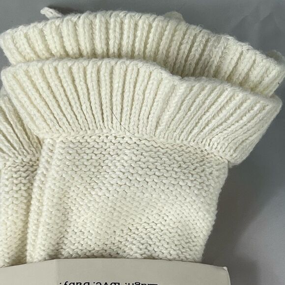 Beba Bean baby girl’s sweater footed socks BUNDLE of 2 pairs size 6/12 month NEW - Picture 2 of 10